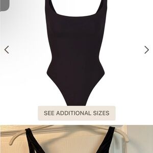 SKIMS Black Bodysuit Classic Silhouette